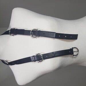 Salvatore Ferragamo Black Leather Belt